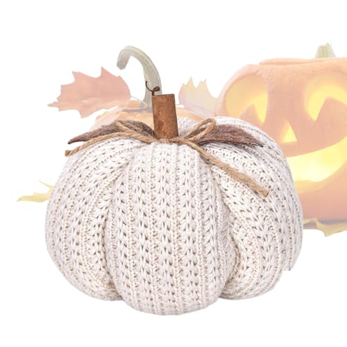 Djowyh Herbst Deko Strick Kürbisse, Dekoration Zierkürbisse Herbstdeko Innen Erntefest Gestrickter Kürbis Herbst Dekorationen Für Thanksgiving Saisonale Feiertag Anzeige von Djowyh