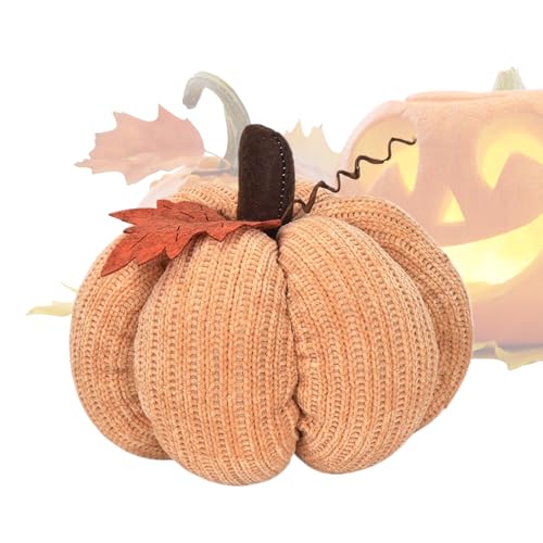 Djowyh Herbst Deko Strick Kürbisse, Dekoration Zierkürbisse Herbstdeko Innen Erntefest Gestrickter Kürbis Herbst Dekorationen Für Thanksgiving Saisonale Feiertag Anzeige von Djowyh