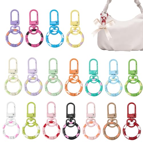 Djowyh Karabiner Verschlüsse | Basteln Schlüsselanhänger - Bonbonfarbene Clips Für Geldbörsen 18 Stücke Zum Basteln Von Kettenanhängern Und Armband Djowyh Karabiner Verschlüsse | Basteln Schlüsselanhänger - Bonbonfarbene Clips Für Geldbörsen 18 Stücke Zum Basteln Von Kettenanhängern Und Armband von Djowyh