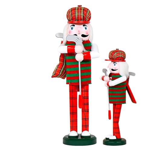 Djowyh Weihnachtsnussknacker,Golf Nussknacker Soldat | 35Zentimeter Holzfigur Dekoration Für Kinder Party Drinnen Draußen Haus von Djowyh