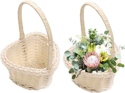 Webkörbe Hochzeits Blumenkorb Körbe Für Blumenmädchen, Geflochtener Blumenkorb Streukörbchen Hochzeit Rattankor Partydekoration Für Hochzeitsfeiern 1/2 Stück Webkörbe Hochzeits Blumenkorb Körbe Für Blumenmädchen, Geflochtener Blumenkorb Streukörbchen Hochzeit Rattankor Partydekoration Für Hochzeitsfeiern 1/2 Stück von Djowyh