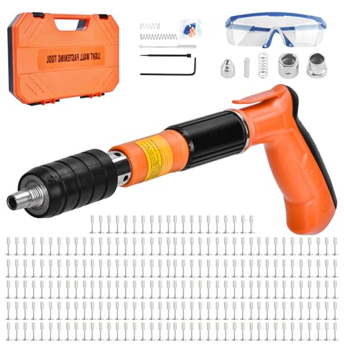 DkevEu Manuelle Nagelpistole mit 220 Runden Nägeln, 5 Gänge Nagelpistole, Tragbare Concrete Nail Gun, Beton Nail Gun Einstellbare Stahl Nagel Pistole für Decken Draht Hider Zementwand Haushalt DkevEu Manuelle Nagelpistole mit 220 Runden Nägeln, 5 Gänge Nagelpistole, Tragbare Concrete Nail Gun, Beton Nail Gun Einstellbare Stahl Nagel Pistole für Decken Draht Hider Zementwand Haushalt von DkevEu