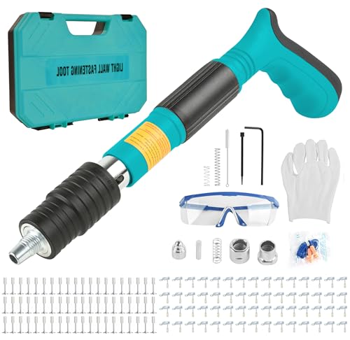 Nagelpistole mit 120 Nägeln, Beton Nagelpistole Nägel, Nail Gun Tool, Manuelle Nagelpistole für Stahl & Beton, Schalldämpfer Bolzenschussgerät 5 Gänge Nagelschussgerät Betonnagler Nagler Nagelpistole mit 120 Nägeln, Beton Nagelpistole Nägel, Nail Gun Tool, Manuelle Nagelpistole für Stahl & Beton, Schalldämpfer Bolzenschussgerät 5 Gänge Nagelschussgerät Betonnagler Nagler von DkevEu