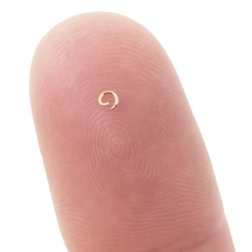 Offene Binderinge, 2 mm, 18 Karat vergoldet, für Schmuckherstellung, 100 Stück von Dlh western