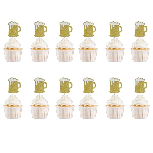 Cheers Bierkrug Cupcake Topper Gold Glitzer Cheers Bierkrug Cupcake Topper Gold Glitzer von Dlicsy