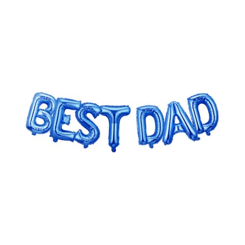 Luftballon-Banner mit Aufschrift "Best Dad", blauer Vatertags-Folienballon, Aufschrift "Happy Father's Day", Partyzubehör Luftballon-Banner mit Aufschrift "Best Dad", blauer Vatertags-Folienballon, Aufschrift "Happy Father's Day", Partyzubehör von Dlicsy