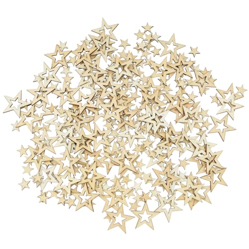 DLUSZERT 600 Stück Holzsterne Scheiben, Mix Holz Sterne Deko, Unvollendete Holzsterne Rahmen zum Basteln, Kleine Sterne Holzverzierung, Dekosterne für Weihnachten Hochzeit Party DIY 2 Größen(2.5/1cm) DLUSZERT 600 Stück Holzsterne Scheiben, Mix Holz Sterne Deko, Unvollendete Holzsterne Rahmen zum Basteln, Kleine Sterne Holzverzierung, Dekosterne für Weihnachten Hochzeit Party DIY 2 Größen(2.5/1cm) von Dluszert