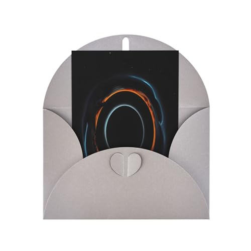 Dlxw Dankeskarte mit Umschlag, 10,2 x 15,2 cm, geheimnisvolle kosmische schwarze Löcher, Grußkarte von Dlxw