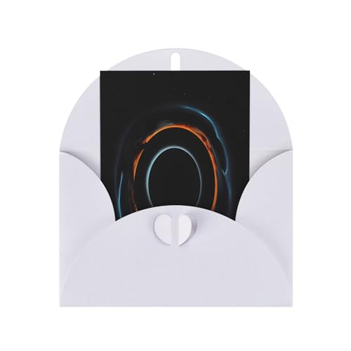 Dlxw Dankeskarte mit Umschlag, 10,2 x 15,2 cm, geheimnisvolle kosmische schwarze Löcher, Grußkarte von Dlxw