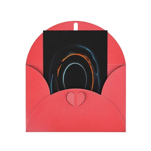 Dlxw Dankeskarte mit Umschlag, 10,2 x 15,2 cm, geheimnisvolle kosmische schwarze Löcher, Grußkarte von Dlxw