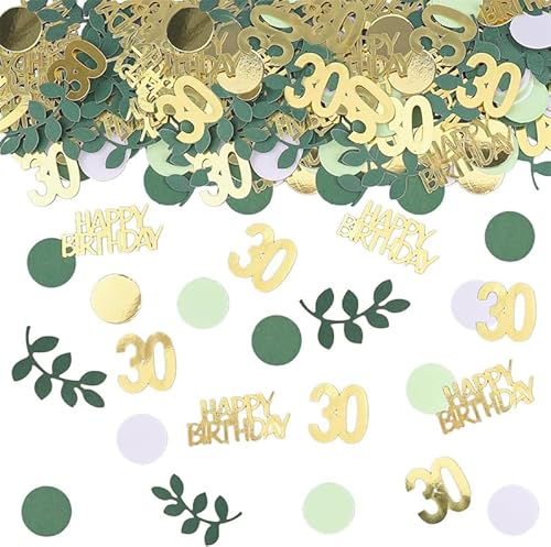 DmDoyy Konfetti 30 Geburtstag Deko, 200 Stück Konfetti Streudeko Gold Grün, 30.Geburtstag Deko Für Frauen Und Männer, Happy Birthday Deko 30 Jahre Party Dekoration DmDoyy Konfetti 30 Geburtstag Deko, 200 Stück Konfetti Streudeko Gold Grün, 30.Geburtstag Deko Für Frauen Und Männer, Happy Birthday Deko 30 Jahre Party Dekoration von DmDoyy