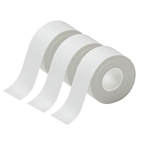 DmDoyy Thermo-Etikettenband, Qutie Gewidmet Etiketten Selbstklebend, 15mm Wasserdicht Anpassen Klebeetiketten, Thermo-Etikettenband Für Zuhause, Büro, Schule, 3 Rollen, Weiß von DmDoyy