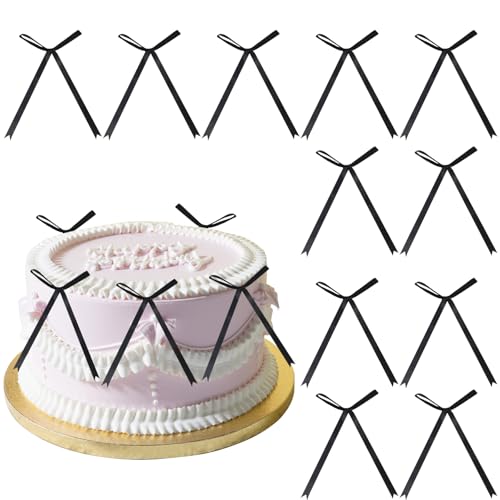 Dmnnlp 20 Stück schwarze Kuchendekorationen, Schleifen, Kuchendekoration, schwarze Schleifen für Kuchendekoration, DIY-Geschenkverpackung, Luftballons, Babypartys, Geburtstag, Jahrestag, Hochzeit Dmnnlp 20 Stück schwarze Kuchendekorationen, Schleifen, Kuchendekoration, schwarze Schleifen für Kuchendekoration, DIY-Geschenkverpackung, Luftballons, Babypartys, Geburtstag, Jahrestag, Hochzeit von Dmnnlp