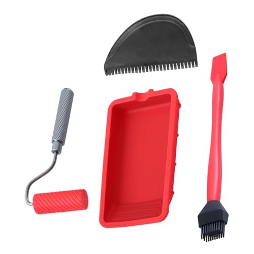Dmuzsoih Holzleim Applikator Set - Kleberoller Mit Leimwanne - Tragbares Werkzeugset Mit Pinsel Und Spachtel Für Handwerk Und Klebearbeiten, Wiederverwendbar von Dmuzsoih