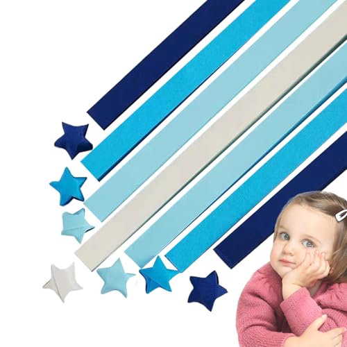 Dmuzsoih Sternpapier - Farbverlauf-Lucky-Star-Papierstreifen 1350 Blatt,Bastelpapier für Glückssterndekoration, doppelseitiges Sternpapier für den Schulunterricht von Dmuzsoih