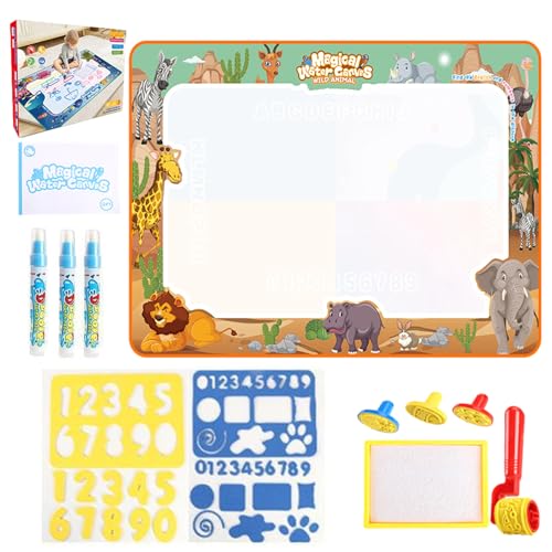 Dmuzsoih Wasser-Doodle-Zeichenblock, Kinderspielzeug Wasser-Doodle-Matte | 150 x 90 cm großes Zeichenmatten-Spielzeug - Wassermalmatte, Malset, Zeichenbrett, kein Durcheinander, wiederverwendbar, von Dmuzsoih