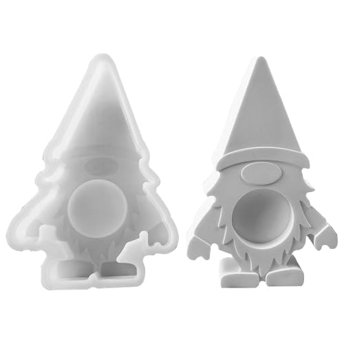 Dmuzsoih Weihnachts-Kerzenhalter-Silikonform, Harz-Kerzenhalter-Form Weihnachten - Dekorative Wichtel-Silikonform - Teelicht-Votivkerzenhalter-Formen für Tischdekoration, Epoxidharz-Formen Dmuzsoih Weihnachts-Kerzenhalter-Silikonform, Harz-Kerzenhalter-Form Weihnachten - Dekorative Wichtel-Silikonform - Teelicht-Votivkerzenhalter-Formen für Tischdekoration, Epoxidharz-Formen von Dmuzsoih