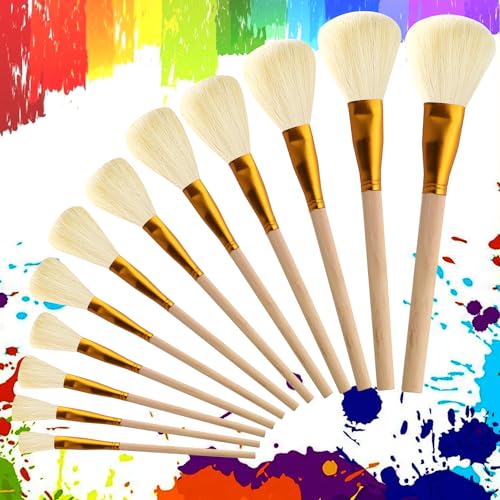 12 Stück Pinsel Rund Acryl,Premium Pinsel Wasserfarben,Professionell Wasserfarben Artist Brushes Pinsel,Pinsel Acrylfarbe Hölzernen Griff,Vergoldungspinsel für Acrylfarben,Aquarelle,Öle und Gouache 12 Stück Pinsel Rund Acryl,Premium Pinsel Wasserfarben,Professionell Wasserfarben Artist Brushes Pinsel,Pinsel Acrylfarbe Hölzernen Griff,Vergoldungspinsel für Acrylfarben,Aquarelle,Öle und Gouache von Dncvb