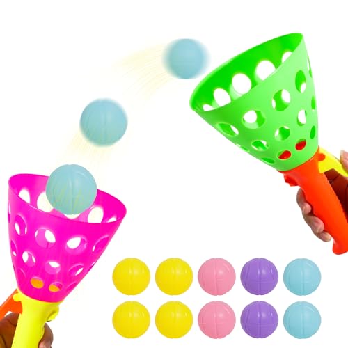 Dncvb 12Pcs Fangballspiel Kinder, Outdoor Spiele für Kinder Catch Ball Set mit 2 Startkörben und 10 Bällen, Spiel für Kinder Fangball-Spiel für Jungen Mädchen, Party, Garten, Innen und Außen Dncvb 12Pcs Fangballspiel Kinder, Outdoor Spiele für Kinder Catch Ball Set mit 2 Startkörben und 10 Bällen, Spiel für Kinder Fangball-Spiel für Jungen Mädchen, Party, Garten, Innen und Außen von Dncvb