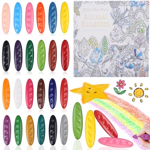 Dncvb 24 Farben Wachsmalstifte mit Tier Malbuch Kinder, Waschbare Buntstifte, Erdnuss Wachsmalstifte für Kleinkinder, Ungiftige, Leicht zu Halten, kleinkind malstifte ab 1 jahr für Kindergeschenke Dncvb 24 Farben Wachsmalstifte mit Tier Malbuch Kinder, Waschbare Buntstifte, Erdnuss Wachsmalstifte für Kleinkinder, Ungiftige, Leicht zu Halten, kleinkind malstifte ab 1 jahr für Kindergeschenke von Dncvb