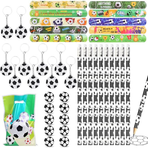 Dncvb 50 Stk Fussball Mitgebsel,10 Fußball Bleistifte,10 Fußball Radiergummi,10 Schlüsselanhänger Fußball,10 Geschenktüten Fussball,10 Fußball Armbänder,Fussball Geschenke für Junge und Mädchen Dncvb 50 Stk Fussball Mitgebsel,10 Fußball Bleistifte,10 Fußball Radiergummi,10 Schlüsselanhänger Fußball,10 Geschenktüten Fussball,10 Fußball Armbänder,Fussball Geschenke für Junge und Mädchen von Dncvb