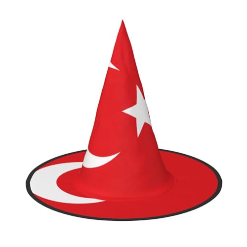 DngSer Flagge der Türkei Halloween Hut - Perfekt für Party Maskerade Damen Cosplay Dekorative Kappe für Karneval Faltbare Dekorationen von DngSer