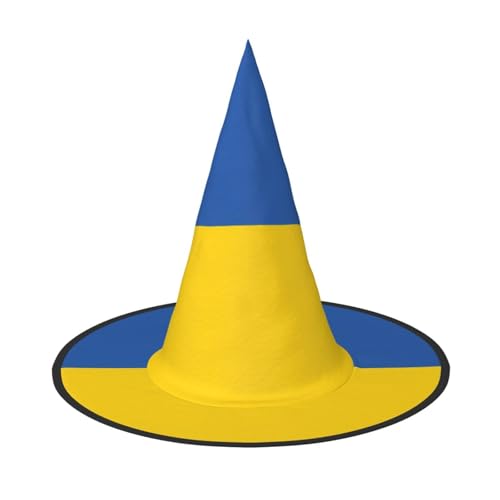 DngSer Flagge der Ukraine Halloween Hut - Perfekt für Party Maskerade Damen Cosplay Dekorative Kappe für Karneval Faltbare Dekorationen von DngSer