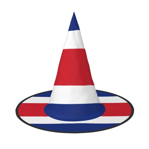 DngSer Flagge von Costa Rica Halloween Hut - Perfekt für Party Maskerade Damen Cosplay Dekorative Kappe für Karneval Faltbare Dekorationen von DngSer