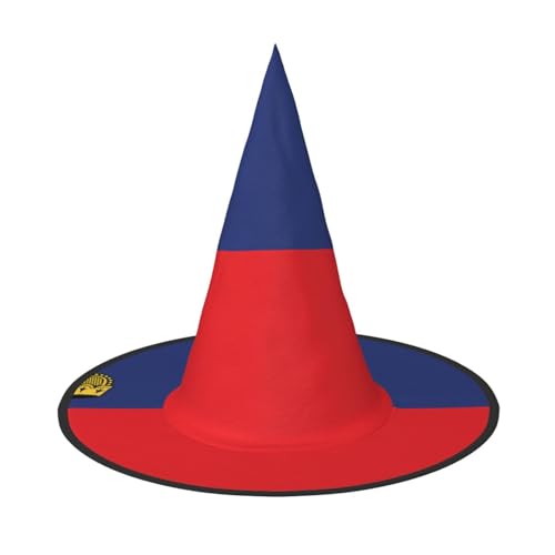 DngSer Flagge von Liechtenstein Halloween Hut - Perfekt für Party Maskerade Damen Cosplay Dekorative Kappe für Karneval Faltbare Dekorationen von DngSer