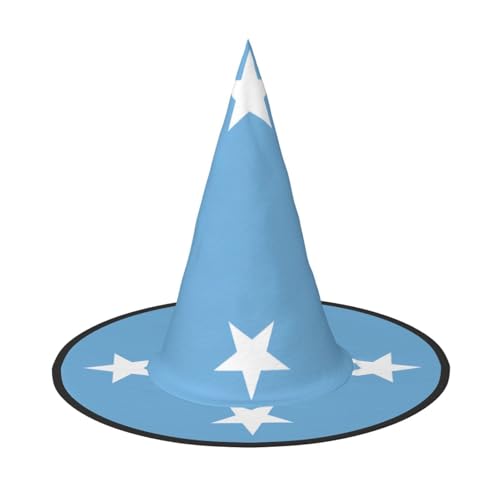 DngSer Flagge von Mikronesien Halloween Hut - Perfekt für Party Maskerade Damen Cosplay Dekorative Kappe für Karneval Faltbare Dekorationen von DngSer