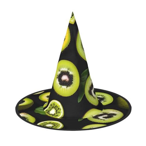 DngSer Grüner Kiwi-Halloween-Hut – perfekt für Party-Maskerade, Damen-Cosplay, dekorative Kappe für Karneval, faltbare Dekorationen von DngSer