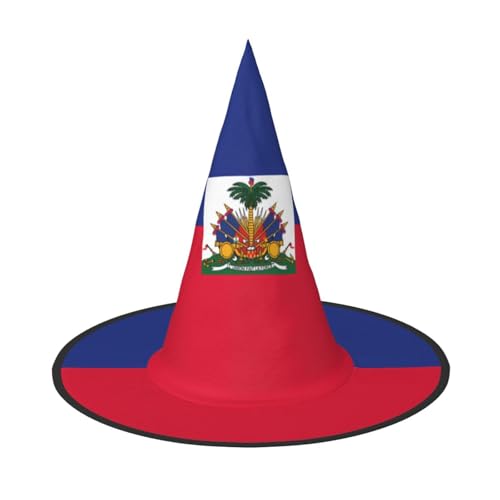 DngSer Haitianische Flagge Halloween Hut - Perfekt für Party Maskerade, Damen Cosplay, Dekorative Kappe für Karneval, Faltbare Dekorationen von DngSer