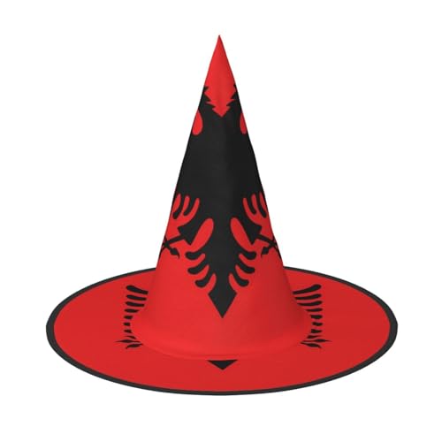 DngSer Halloween-Hut mit albanischer Flagge, perfekt für Party-Maskerade, Damen-Cosplay, dekorative Kappe für Karneval, faltbare Dekorationen DngSer Halloween-Hut mit albanischer Flagge, perfekt für Party-Maskerade, Damen-Cosplay, dekorative Kappe für Karneval, faltbare Dekorationen von DngSer