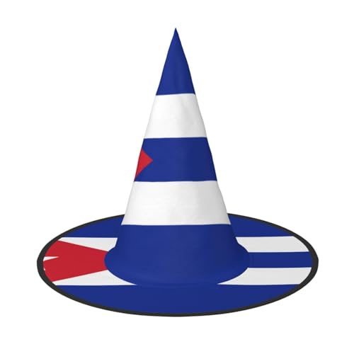 DngSer Halloween-Hut mit kubanischer Flagge, perfekt für Party-Maskerade, Damen-Cosplay, dekorative Kappe für Karneval, faltbare Dekorationen von DngSer