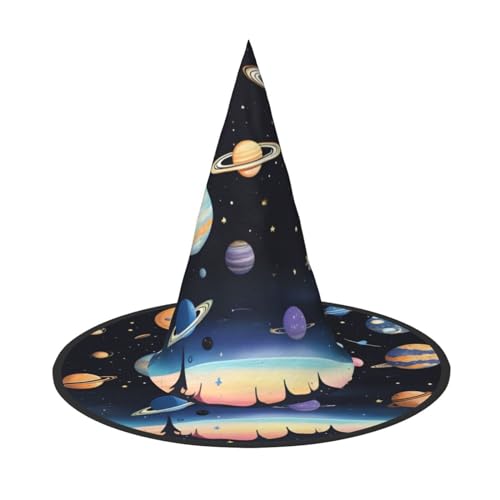DngSer Saturn Jupiter Erde Halloween Hut - Perfekt für Party Maskerade Damen Cosplay Dekorative Kappe für Karneval Faltbare Dekorationen von DngSer