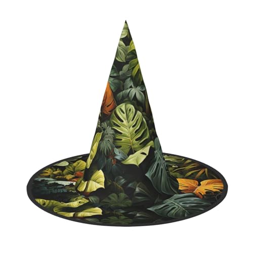 DngSer Tropischer Regenwald Palmenblätter Halloween Hut - Perfekt für Party Maskerade Damen Cosplay Dekorative Kappe für Karneval Faltbare Dekorationen von DngSer