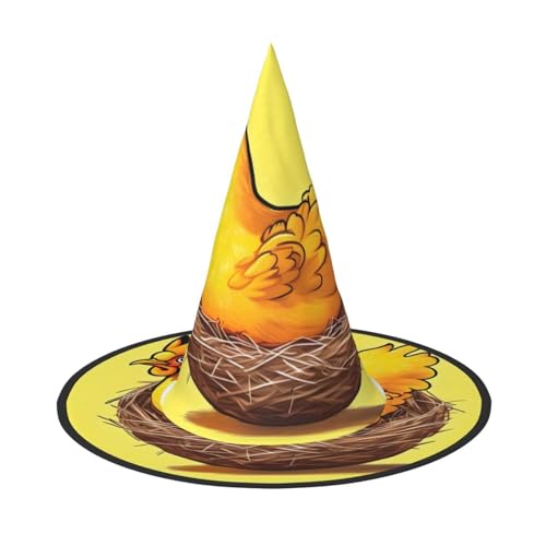 DngSer Vogelnest Golden Huhn Halloween Hut - Perfekt für Party Maskerade Damen Cosplay Dekorative Kappe für Karneval Faltbare Dekorationen DngSer Vogelnest Golden Huhn Halloween Hut - Perfekt für Party Maskerade Damen Cosplay Dekorative Kappe für Karneval Faltbare Dekorationen von DngSer