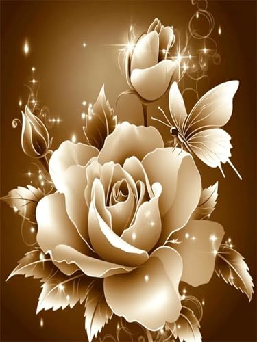 5D Diamond Painting Abstrakt DIY Diamant Painting Bilder Set für Erwachsene und Kinder, Malen Nach Zahlen Blume Diamant Malerei Glitzersteine 80x100 cm Kreuzstich Leinwand Art für Deko Wohnzimmer G-11 von Dnnufagg