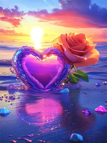 5D Diamond Painting Blume DIY Diamant Painting Bilder Set für Erwachsene und Kinder, Malen Nach Zahlen Sonnenuntergang Diamant Malerei 40x60 cm Crystal Kreuzstich Leinwand Art für Deko Wohnzimmer G-31 5D Diamond Painting Blume DIY Diamant Painting Bilder Set für Erwachsene und Kinder, Malen Nach Zahlen Sonnenuntergang Diamant Malerei 40x60 cm Crystal Kreuzstich Leinwand Art für Deko Wohnzimmer G-31 von Dnnufagg