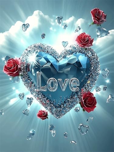 5D Diamond Painting Blume DIY Diamant Painting Bilder Set für Erwachsene und Kinder, Malen Nach Zahlen Traum Diamant Malerei Glitzersteine 80x100 cm Kreuzstich Leinwand Art für Deko Wohnzimmer G-46 von Dnnufagg