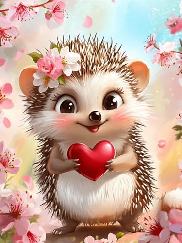 5D Diamond Painting Igel DIY Diamant Painting Bilder Set für Erwachsene und Kinder, Malen Nach Zahlen Blume Diamant Malerei Glitzersteine 30x40 cm Kreuzstich Leinwand Art für Deko Wohnzimmer G-277 5D Diamond Painting Igel DIY Diamant Painting Bilder Set für Erwachsene und Kinder, Malen Nach Zahlen Blume Diamant Malerei Glitzersteine 30x40 cm Kreuzstich Leinwand Art für Deko Wohnzimmer G-277 von Dnnufagg