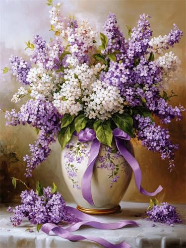 Diamond Painting Blume 5D Diamant Painting Bilder Lila 10x15 cm, Runder Full Drill Diamanten Malerei für erwachsene Anfänger mit Zubehör DIY Mosaikherstellung Bastelset für Entspannung, Wanddeko G-41 Diamond Painting Blume 5D Diamant Painting Bilder Lila 10x15 cm, Runder Full Drill Diamanten Malerei für erwachsene Anfänger mit Zubehör DIY Mosaikherstellung Bastelset für Entspannung, Wanddeko G-41 von Dnnufagg