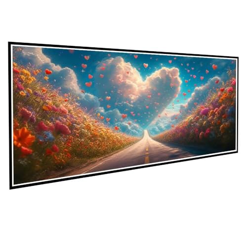 Diamond Painting Der Weg Diamond Painting Groß XXL 90x180cm Mosaik Bastelset Erwachsene Blume Crystal Art Malerei Stickerei Kreuzstich Basteln Wohnzimmer Schlafzimmer Wand Dekor Frauen Geschenke V-896 von Dnnufagg