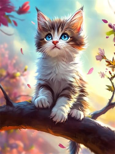 Diamond Painting Erwachsene Katze 60x90 cm 5D Diamant Painting Bilder Baum Diamant Malerei Kinder DIY Mosaik Bastelset Crystal Stickerei Leinwand Bilder für Wall Decor Geschenke für Frauen G-271 Diamond Painting Erwachsene Katze 60x90 cm 5D Diamant Painting Bilder Baum Diamant Malerei Kinder DIY Mosaik Bastelset Crystal Stickerei Leinwand Bilder für Wall Decor Geschenke für Frauen G-271 von Dnnufagg