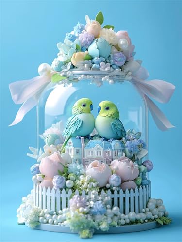 Diamond Painting Erwachsene Vogel 60x90 cm 5D Diamant Painting Bilder Blume Diamant Malerei Kinder DIY Mosaik Bastelset Crystal Stickerei Leinwand Bilder für Wall Decor Geschenke für Frauen G-45 von Dnnufagg