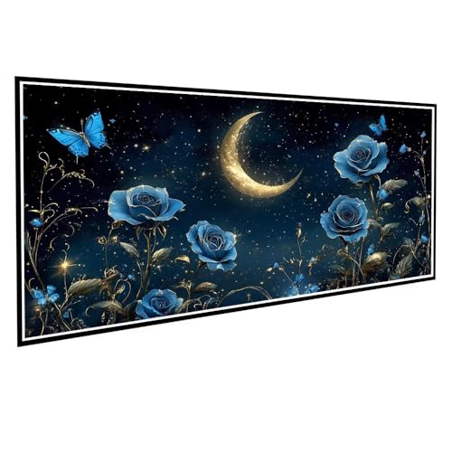 Diamond Painting Erwachsene kinder Mond Diamond Painting XXL 80x160cm Full Drill DIY Rose Diamant Painting Bilder Perlen Bilder Malerei Bastelset Mosaikherstellung, Wand Dekor Geschenke Mädchen V-899 von Dnnufagg
