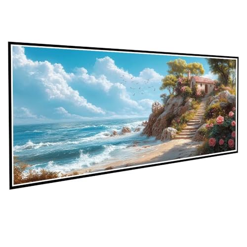 Diamond Painting Erwachsene kinder Strand Diamond Painting XXL 60x120cm Full Drill Haus Diamant Painting Bilder Perlen Bilder Malerei Bastelset Mosaikherstellung, Wand Dekor Geschenke Mädchen V-901 Diamond Painting Erwachsene kinder Strand Diamond Painting XXL 60x120cm Full Drill Haus Diamant Painting Bilder Perlen Bilder Malerei Bastelset Mosaikherstellung, Wand Dekor Geschenke Mädchen V-901 von Dnnufagg
