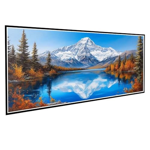 Diamond Painting Gebirge Diamond Painting Groß XXL 70x140cm Mosaik Bastelset Erwachsene Landschaft Crystal Art Malerei Stickerei Kreuzstich Basteln Wohnzimmer Schlafzimmer Wand Dekor Geschenke V-875 von Dnnufagg