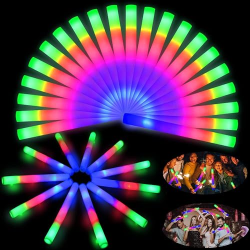 102 Stück Leuchtstab LED, LED Schaumstoff Leuchtstäbe, mehrfarbige Leuchtstäbe LED, leuchten Partygeschenke, 3 Blinkmodi, für Geburtstagsfeiern, Halloween, Weihnachten 102 Stück Leuchtstab LED, LED Schaumstoff Leuchtstäbe, mehrfarbige Leuchtstäbe LED, leuchten Partygeschenke, 3 Blinkmodi, für Geburtstagsfeiern, Halloween, Weihnachten von Dnoyevvs