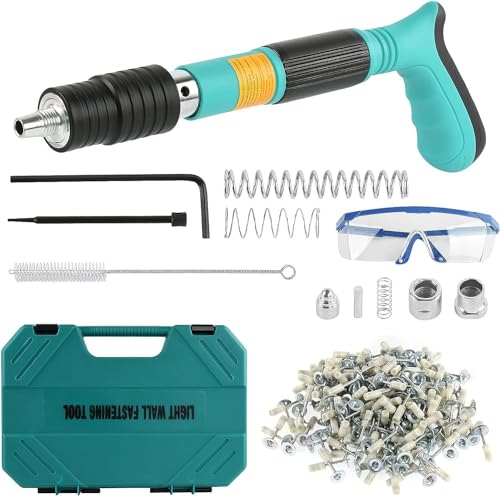 Manuelle Mini Nagelpistole aus Stahl mit 120 runde Nägel, 5 Gänge Verstellbare, Betonnagelpistole Nagel Wandbe Festigungswerkzeug für Decken-/Draht-Hider/Befestigung Installieren (120 Runden Nägeln) Manuelle Mini Nagelpistole aus Stahl mit 120 runde Nägel, 5 Gänge Verstellbare, Betonnagelpistole Nagel Wandbe Festigungswerkzeug für Decken-/Draht-Hider/Befestigung Installieren (120 Runden Nägeln) von Dnoyevvs